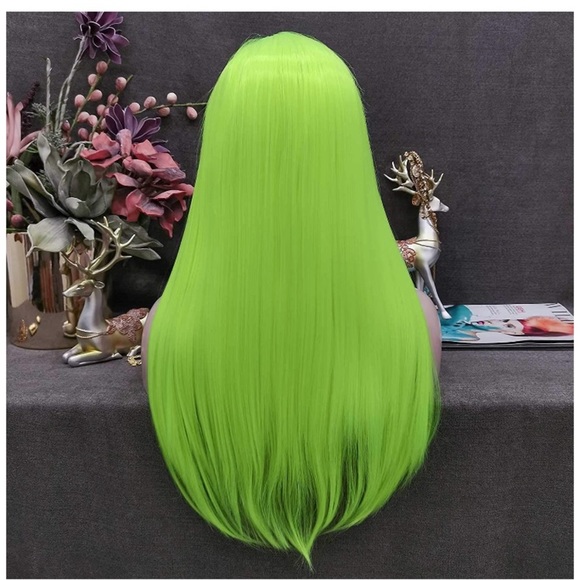 Lime Green Lace Front Wig - Picture 2 of 6